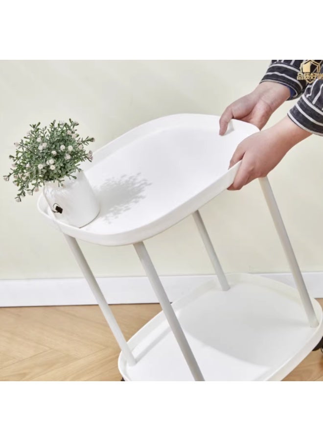 Square Side Table with Rotating Wheels for Living Room and Bedroom, Multi-Purpose Coffee Table with Easy Mobility and Practical Design - Image 4